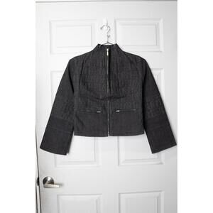 90's Fendissime Stitched Monogram Faded Jean Zip Blazer